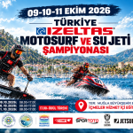 Türkiye İzeltaş MotoSurf ve Sujeti Şampiyonaları 9–11 Ekim 2026 Marmaris sezon finali resmî etkinlik afişi